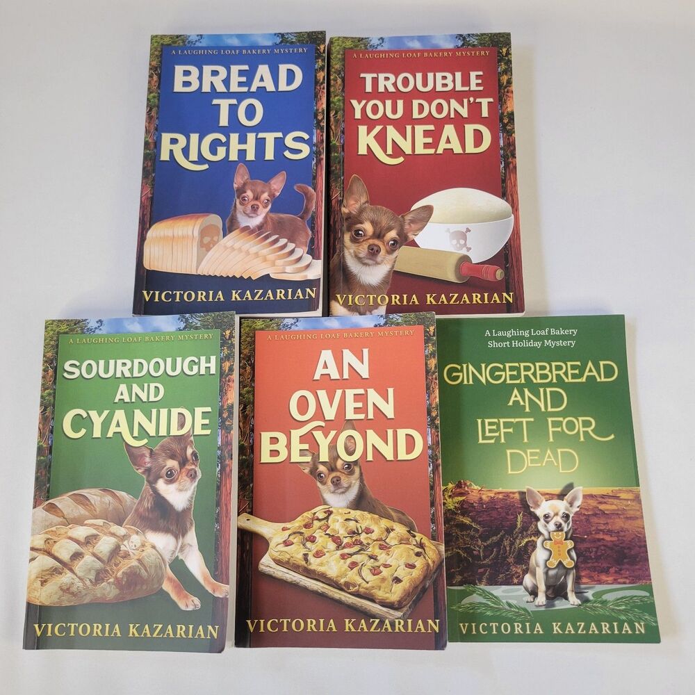 Lot 5 Laughing Loaf Bakery Cozy Mystery Paperback Books V. Kazarian Culinary Dog